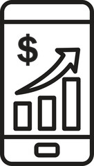 Dollar Icon Cash Coins Money Management Financial Growth Concept Design Vector Illustration