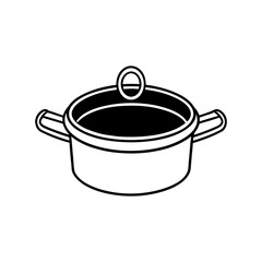 saucepan silhouette vector art