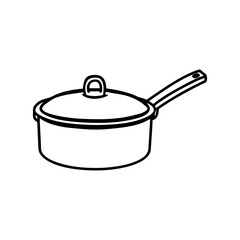 saucepan silhouette vector art