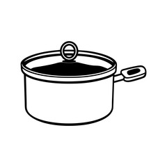 saucepan silhouette vector art