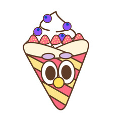 Vintage Strawberry Crepe Sticker &ndash; Sweet Cafe Style 5