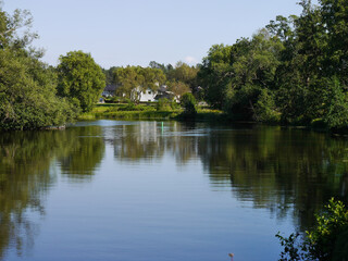 Fototapeta premium Scenic view of a river during summer