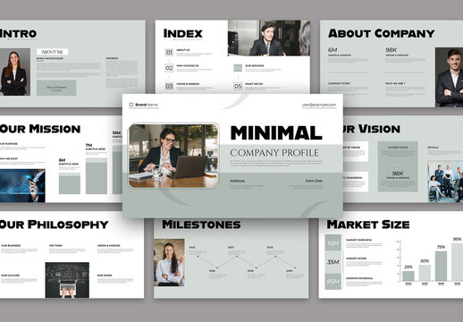 Minimal Creative Company Profile Presentation Template