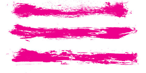 Twisted ping ink vector line pack. Hand drawn long and rounded brush strokes, highlighted text, frames, circles. Modern Asian calligraphy, vector illustration.