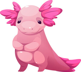 Pink Axolotl Mascot
