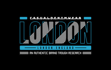 London Urban Style Typography Design for T-shirt