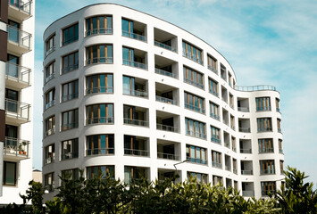 Modern apartment building. Residential house development	
