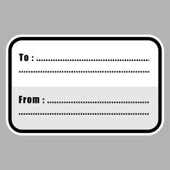 package label to send information