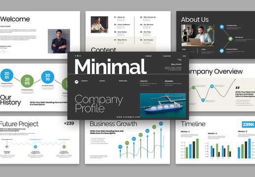 Minimal Creative Company Profile Presentation Template Design