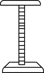 Cat Tree Silhouette: An illustration of a cat tree featuring a base, a vertical scratching post, and a platform