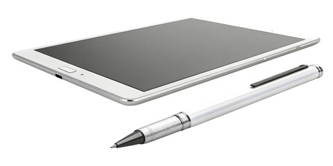 stylus pen and digital tablet – white background PNG