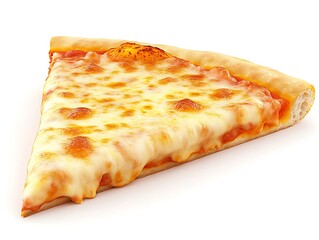 A delicious single slice of cheese pizza with melted topping