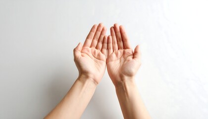 Two open hands raised in supplication