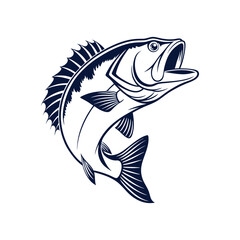 Fototapeta premium school bass silhouette vector art