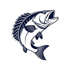 school bass silhouette vector art