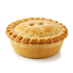 chicken pot pie with soft filling and flaky crust, light sodium version ,isolated on white background