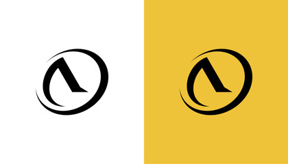 Monogram initial letter mark A logo design vector template