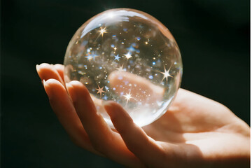 Light bulbs table lamps glowing balloons table decorations weddings festivals branding product mockup photo E-commerce marketing poster Background shooting scene Divination tarot magic crystal ball