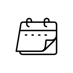 Calendar Icon with Monthly Planner Outline Vector