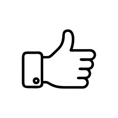Thumbs Up Icon, Like Symbol, Approval Gesture Illustration