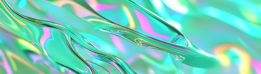 Vibrant Abstract Liquid Shapes with Colorful Textures in Soft Focus for Creative Backgrounds and Design Projects