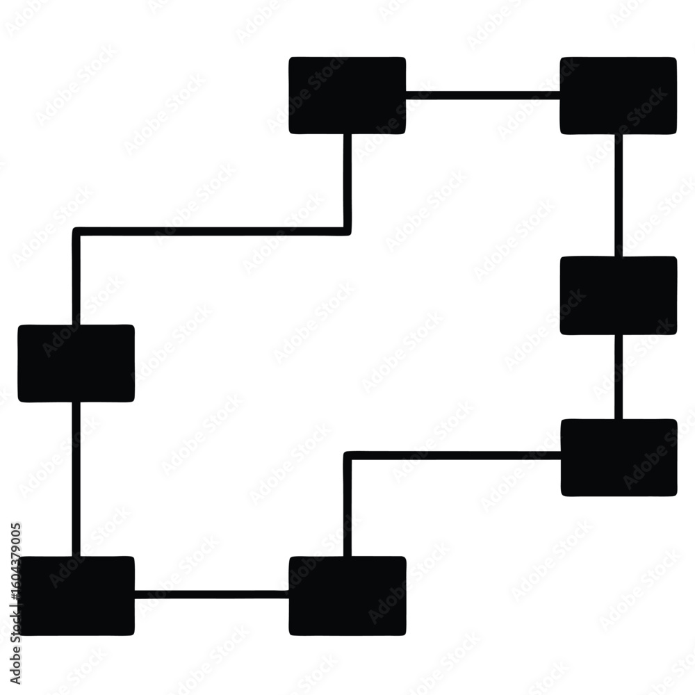 Poster isolated floor sequence diagram on white backgroun