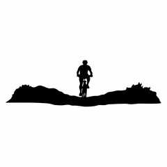 Scenic Spin – Bike Silhouette on a Nature Trail