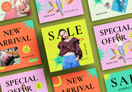 Fashion Social Media Template Layout