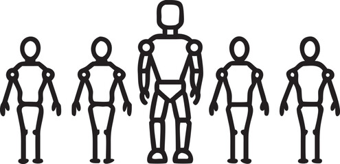 Silhouette of a Confident Person Standing Tall with Arms Crossed vector