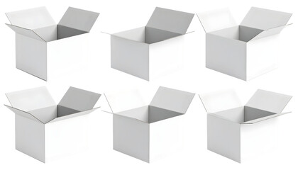 3d white boxes