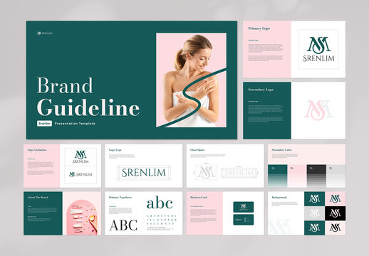 Modern and Clean Beauty Brand Identity Guidelines Presentation Template