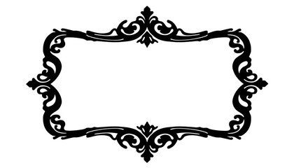 Gothic frame silhouette &ndash; Halloween decoration, dark theme