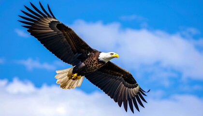 Naklejka premium Majestic eagle soaring