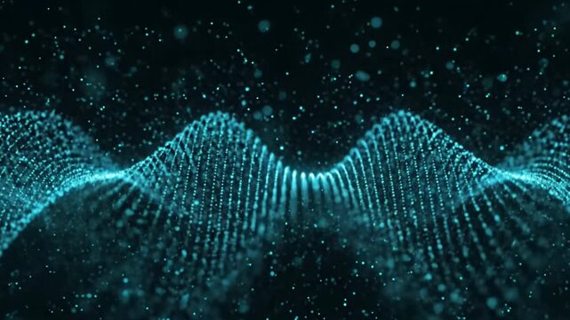 Neon Particle Wave Background