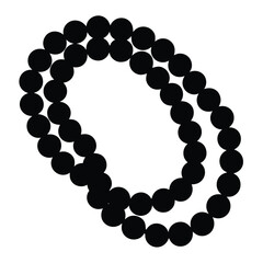 isolated sandalwood beads on white background