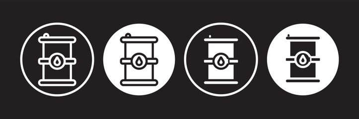 Barrel icon vector set. Wine illustration sign collection. Wine barrel symbol or logo.Fuel barrel icon Flat fill set collection