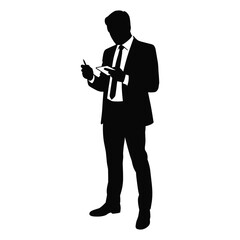 Obraz premium Professional Businessman Silhouette Vector Illustration
