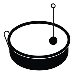 isolated sound bath instrument on white background