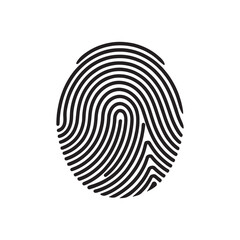 fingerprint Vector icon isolated on white background