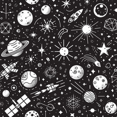Seamless pattern vector illustration with funny Christmas balls