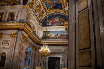 interior of the cathedral of st mary in brussels belgium