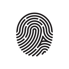 fingerprint Vector icon isolated on white background