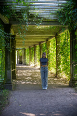 woman walking in the park