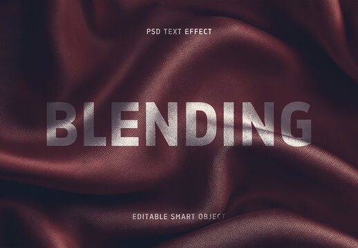 Fabric Blend Text Effect PSD