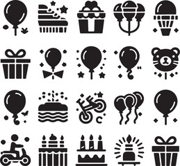 birthday party icons