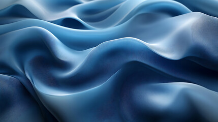 Obraz premium Soft blue fabric with smooth flowing waves creates calming and elegant texture in this seamless abstract textile background