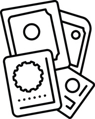 Symbolic Icon: A minimalist graphic of cards, each bearing its own design and purpose, interweaving a narrative of games, and interaction.