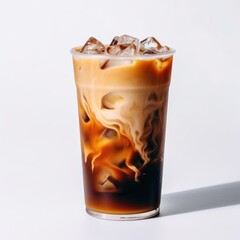 A cup of iced Nitro Cold Brew beverage coffee drink.