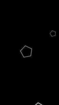 Hexagon Outline Rotation - Black Background