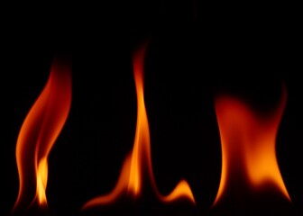 fire on black background